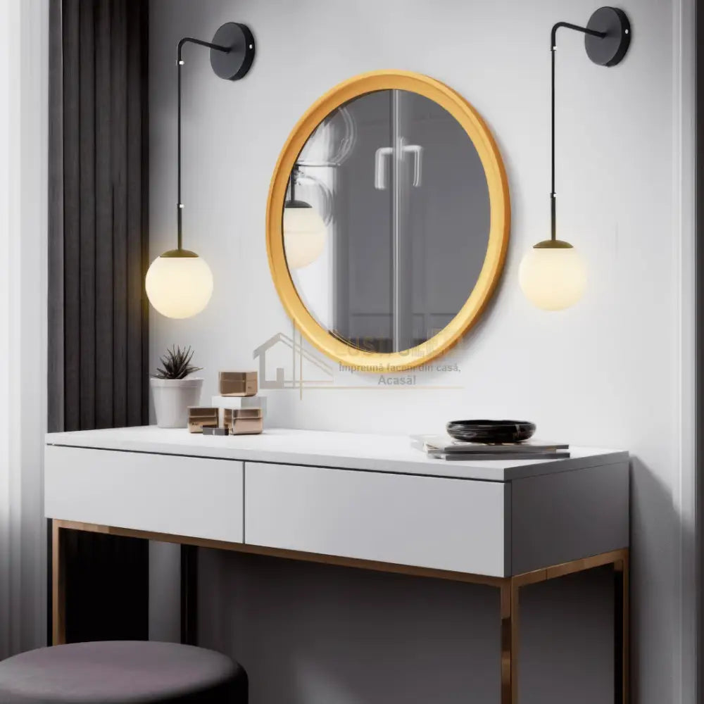 Aplica Ajustabila Nordic Style Black Abajur Mat NEAGRA / ABAJUR Wall Light Fixtures