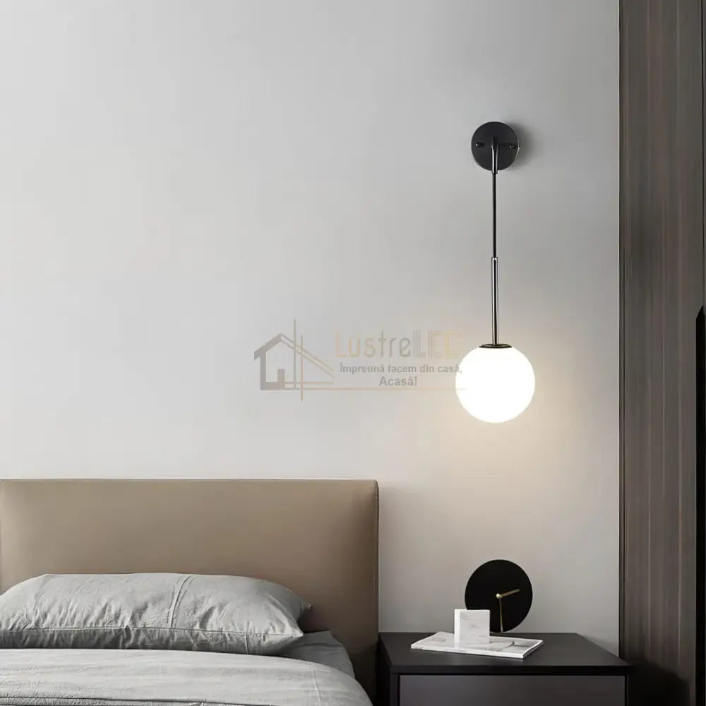 Aplica Ajustabila Nordic Style Black Abajur Mat NEAGRA / ABAJUR Wall Light Fixtures