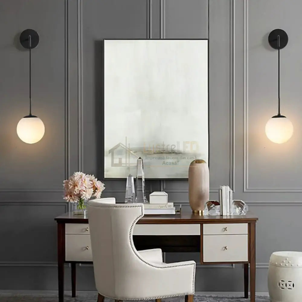 Aplica Ajustabila Nordic Style Black Abajur Mat NEAGRA / ABAJUR Wall Light Fixtures