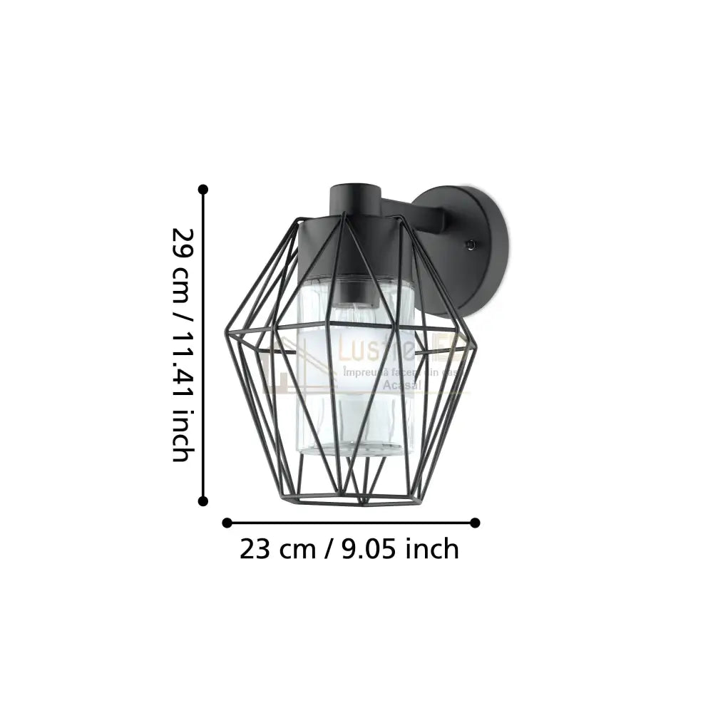Aplica CANOVE Black 23CM EGLO Wall Light Fixtures