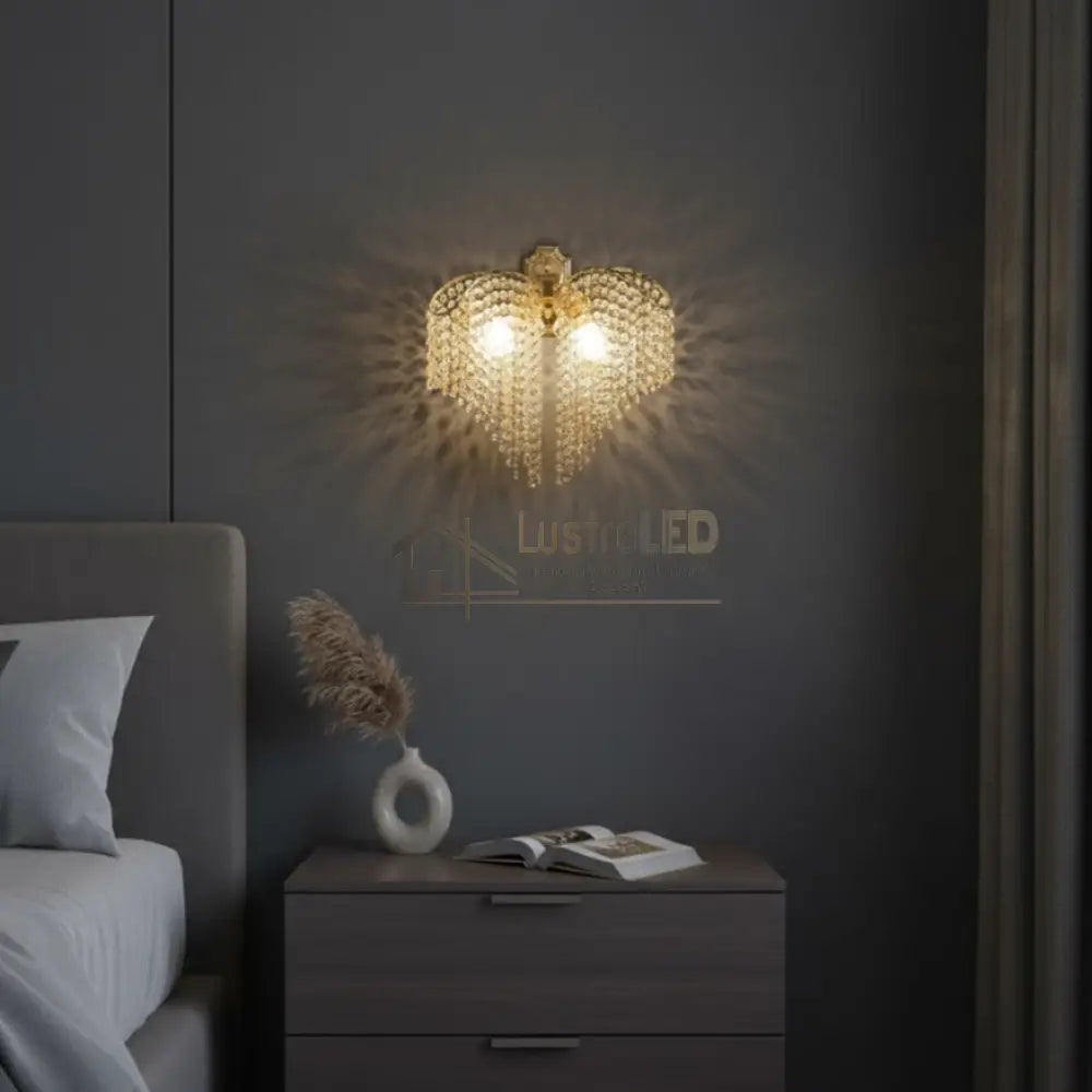 Aplica Cristal FREDA Gold 2xE14 Wall Light Fixtures