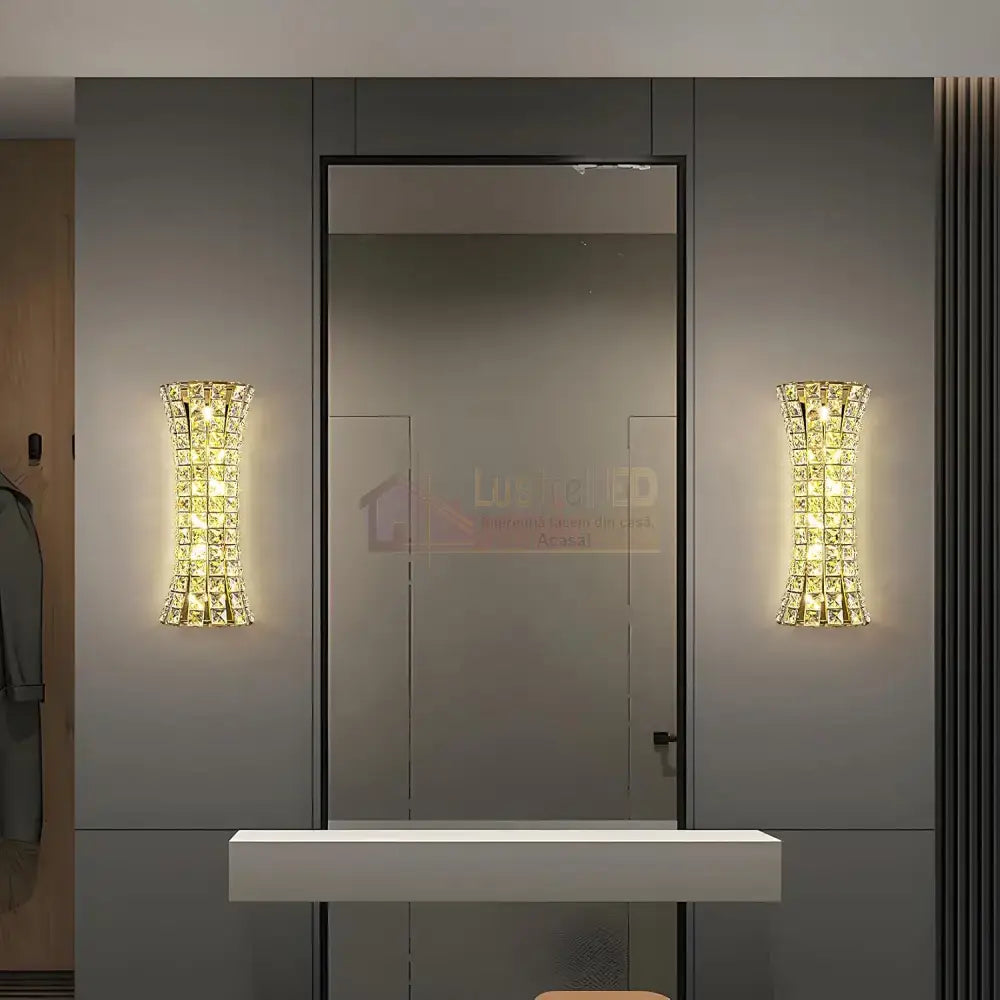 Aplica Cristal Golden Corset Deluxe 50cm AURIE / CRISTAL / APLICA PERETE Wall Light Fixtures