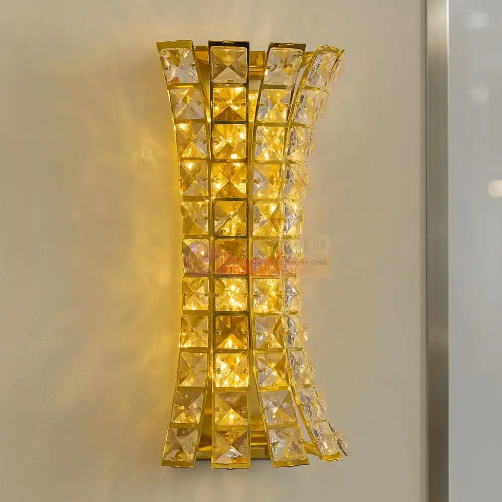 Aplica Perete Cristal Golden Corset Deluxe lustreled.ro