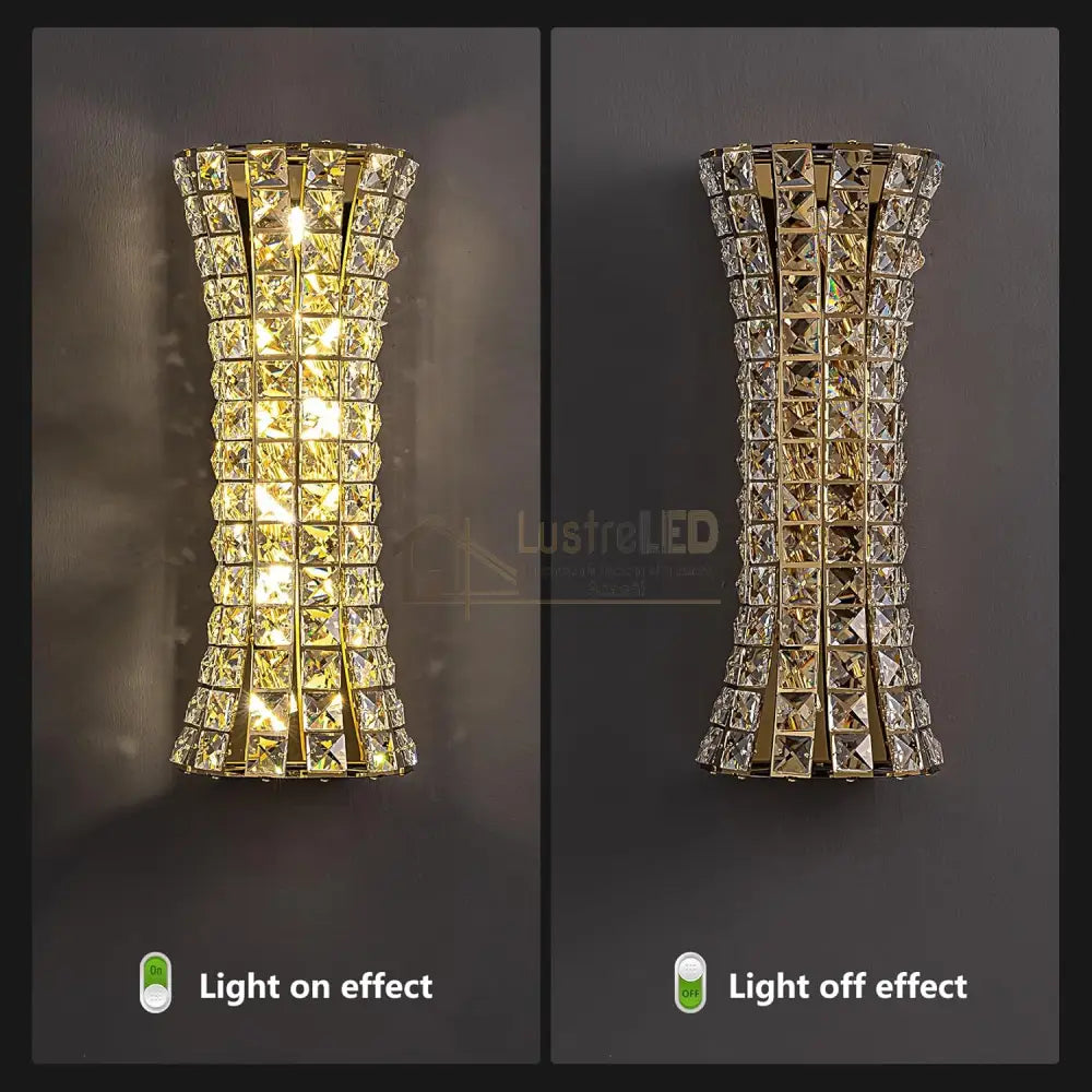 Aplica Perete Cristal Golden Corset Deluxe lustreled.ro