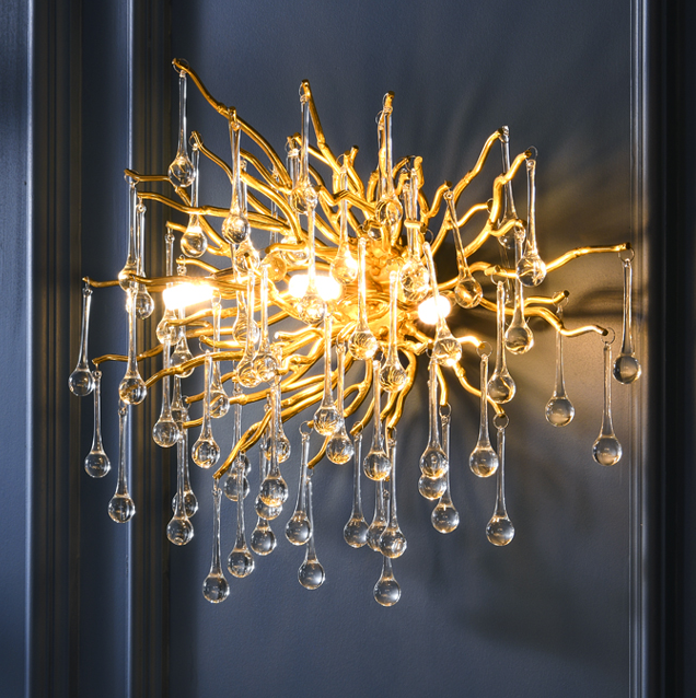 Aplica Perete Cristal Luxury Golden Tears