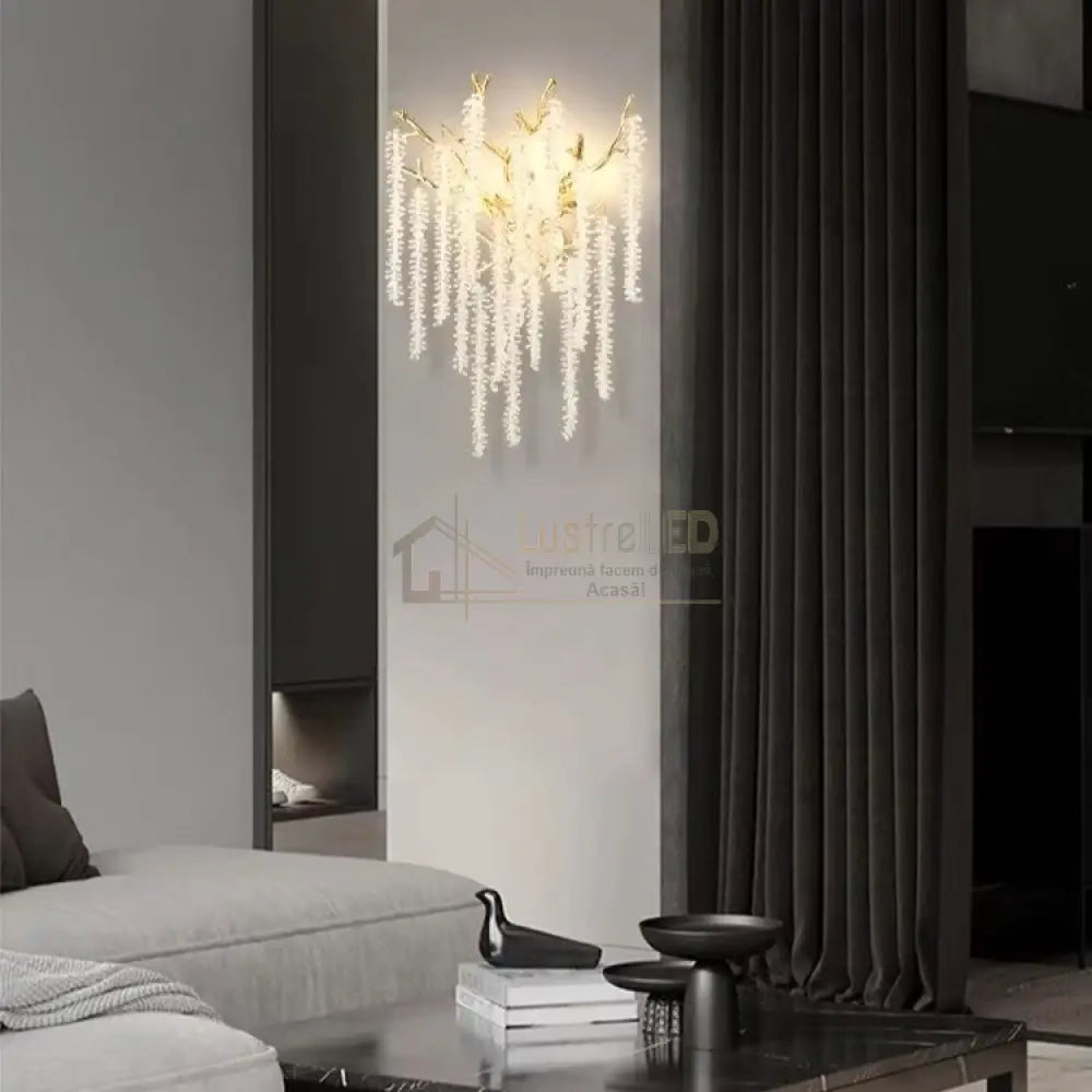 Aplica Cristal Luxury Willow Wall Light Fixtures