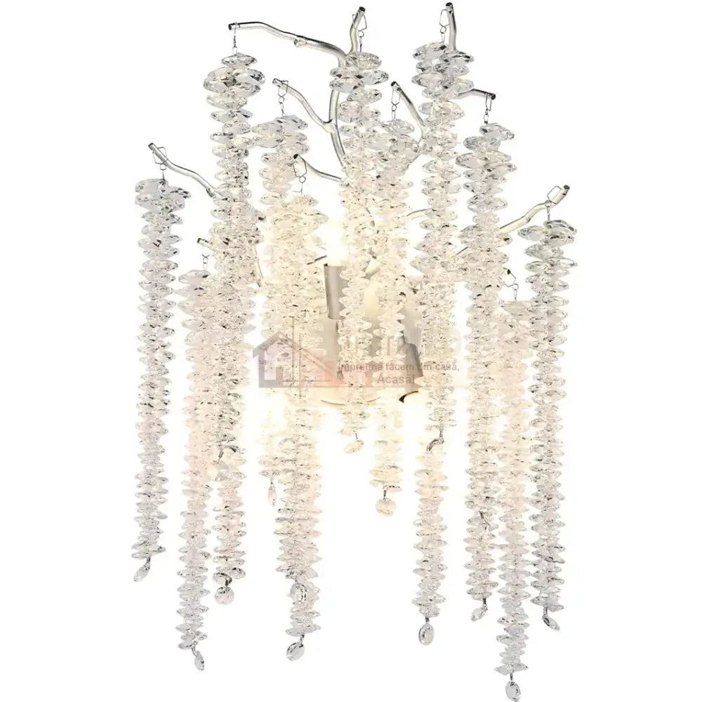 Aplica Cristal Silver Luxury Willow MINIMALIST DESIGN / ARGINTIE Wall Light Fixtures