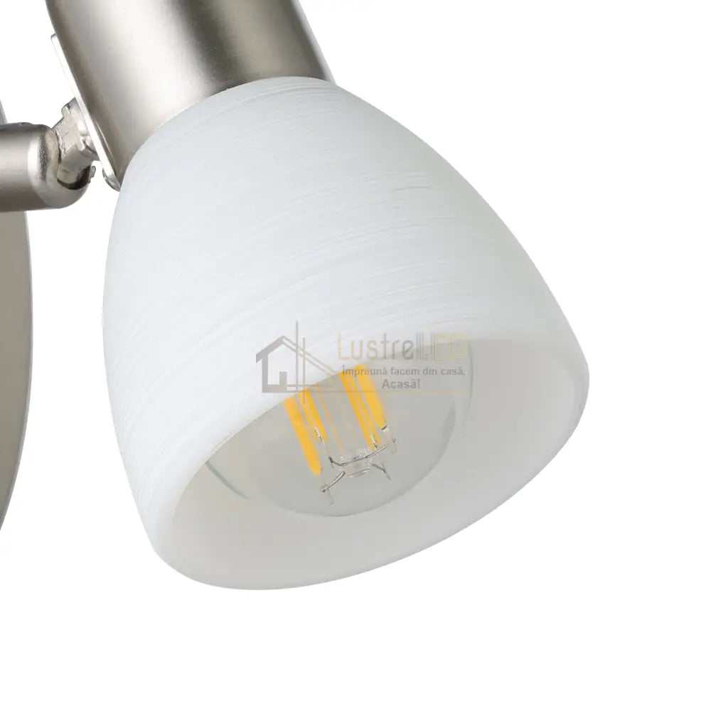 Aplica DAKAR 1 Silver & White EGLO Wall Light Fixtures