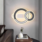 Aplica LED 38W RINGS Alb+Gri C3919