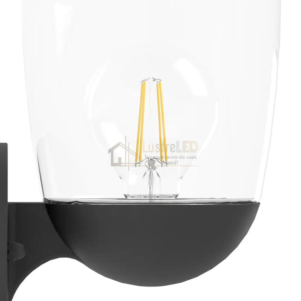 Aplica DONATORI Black Abajur Transparent EGLO 26CM Wall Light Fixtures