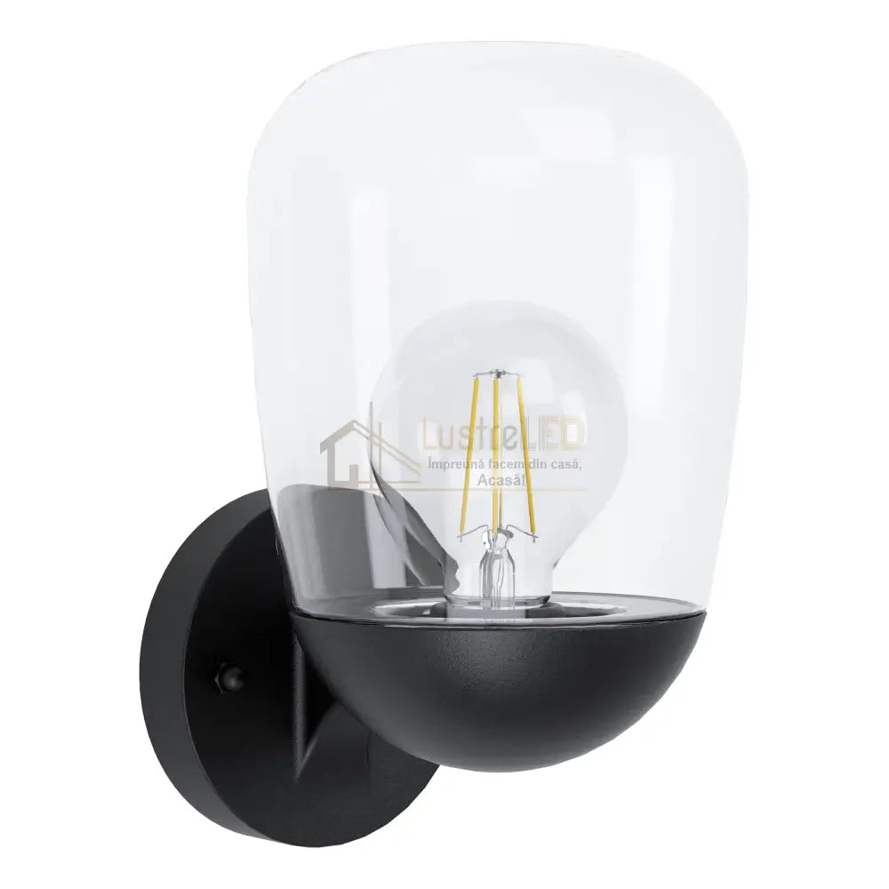 Aplica DONATORI Black Abajur Transparent EGLO 26CM Wall Light Fixtures