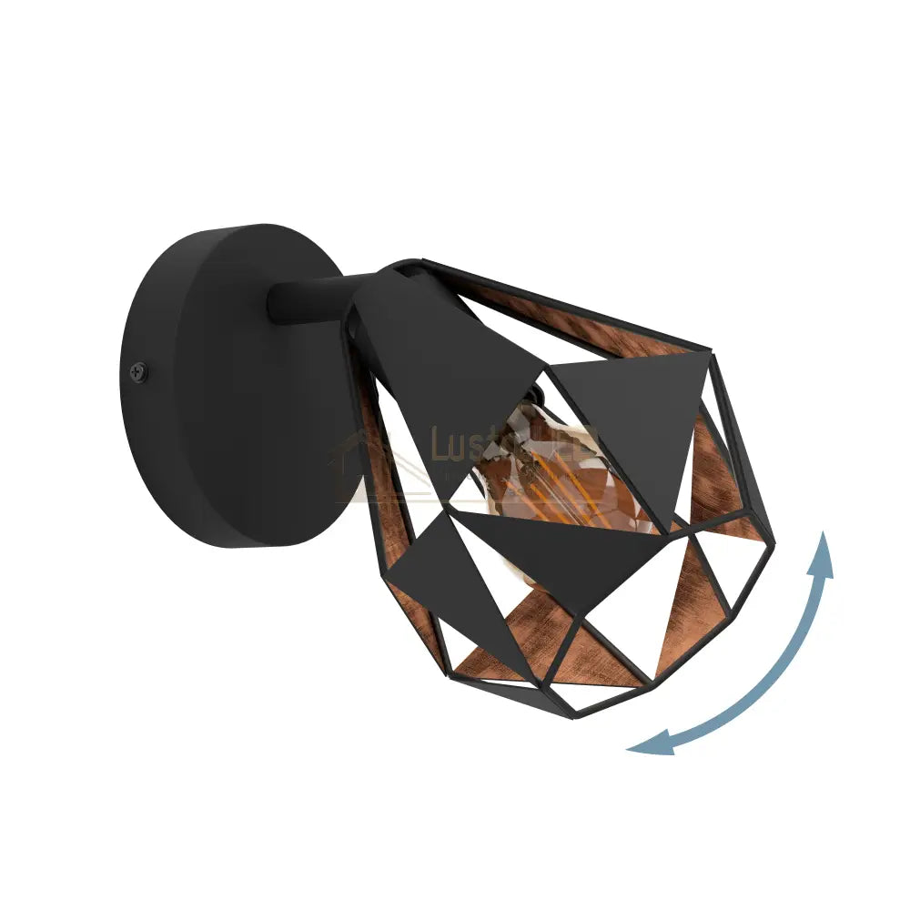 Aplica EGLO CARLTON 7 Black 1xE27 Lighting Fixtures