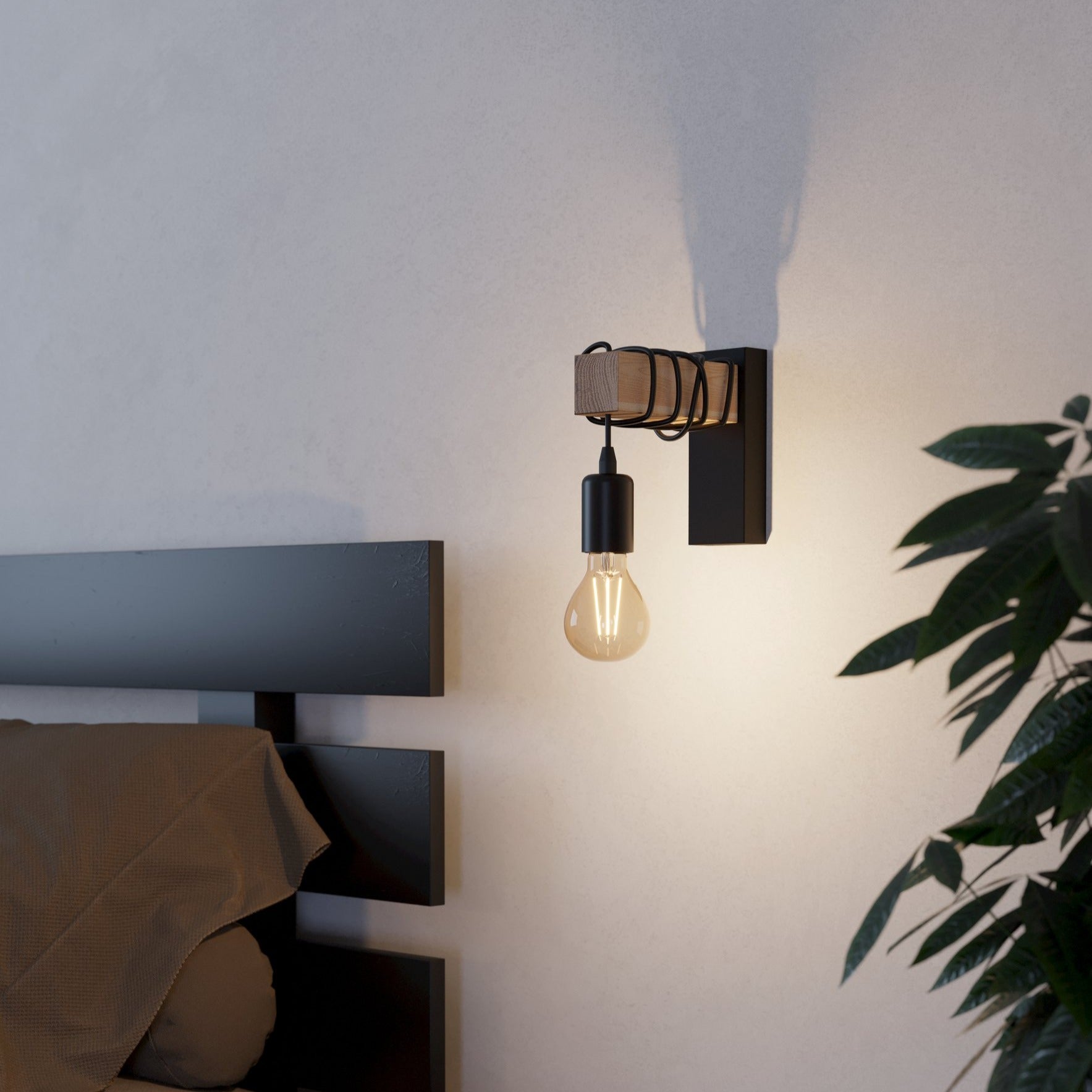 Aplica TOWNSHEND Black & Brown Eglo