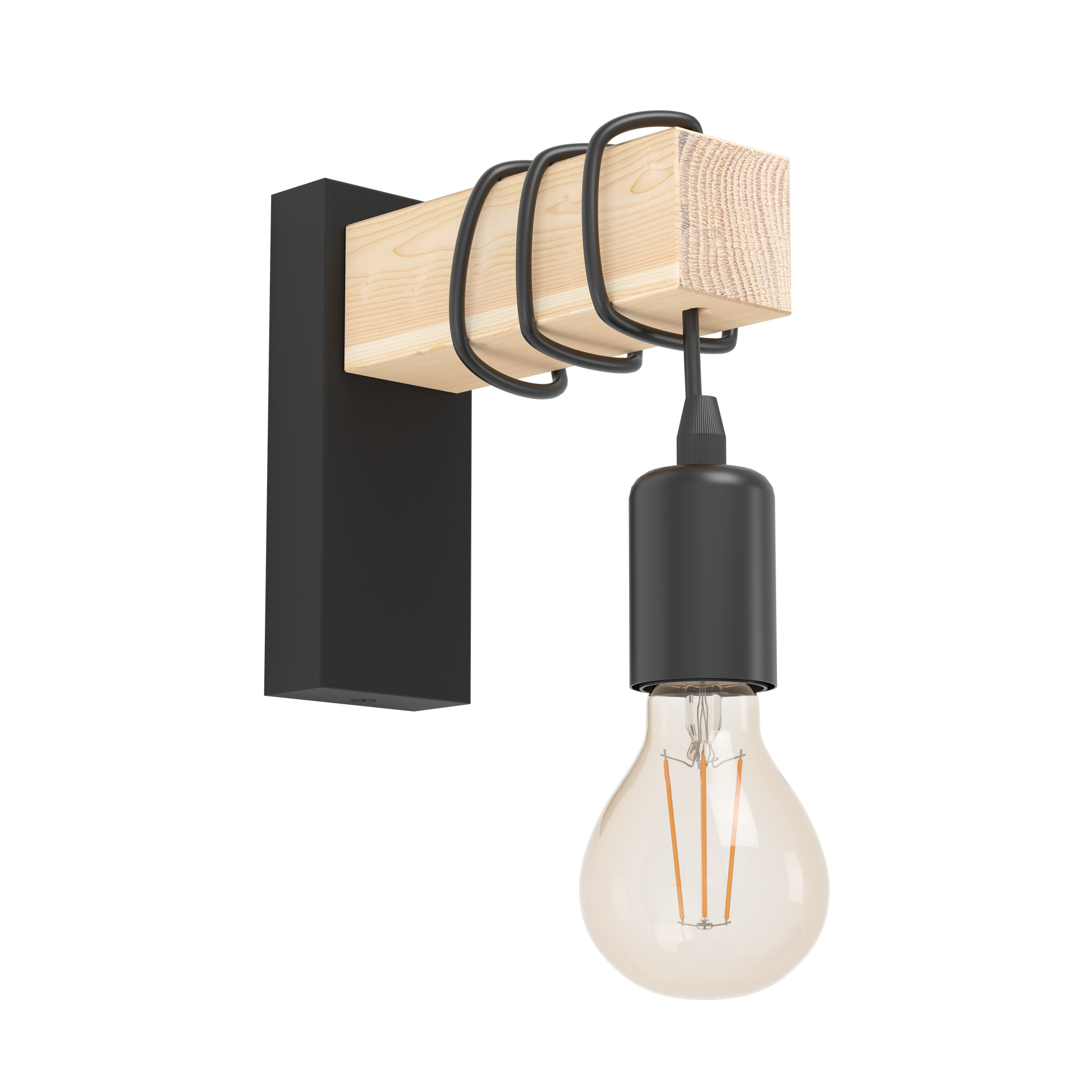 Aplica TOWNSHEND Black & Brown Eglo