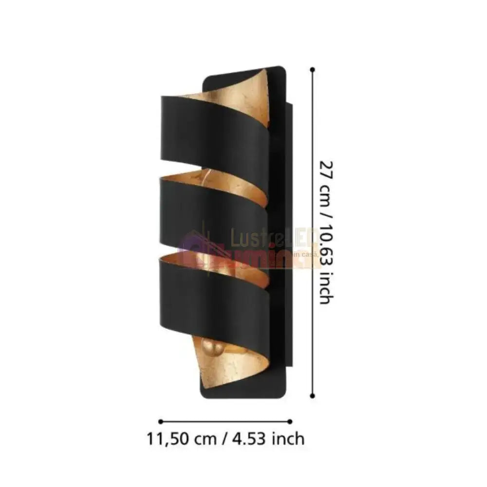 Aplica LED 40W ELIZONDO NEGRU+AURIU lustreled.ro