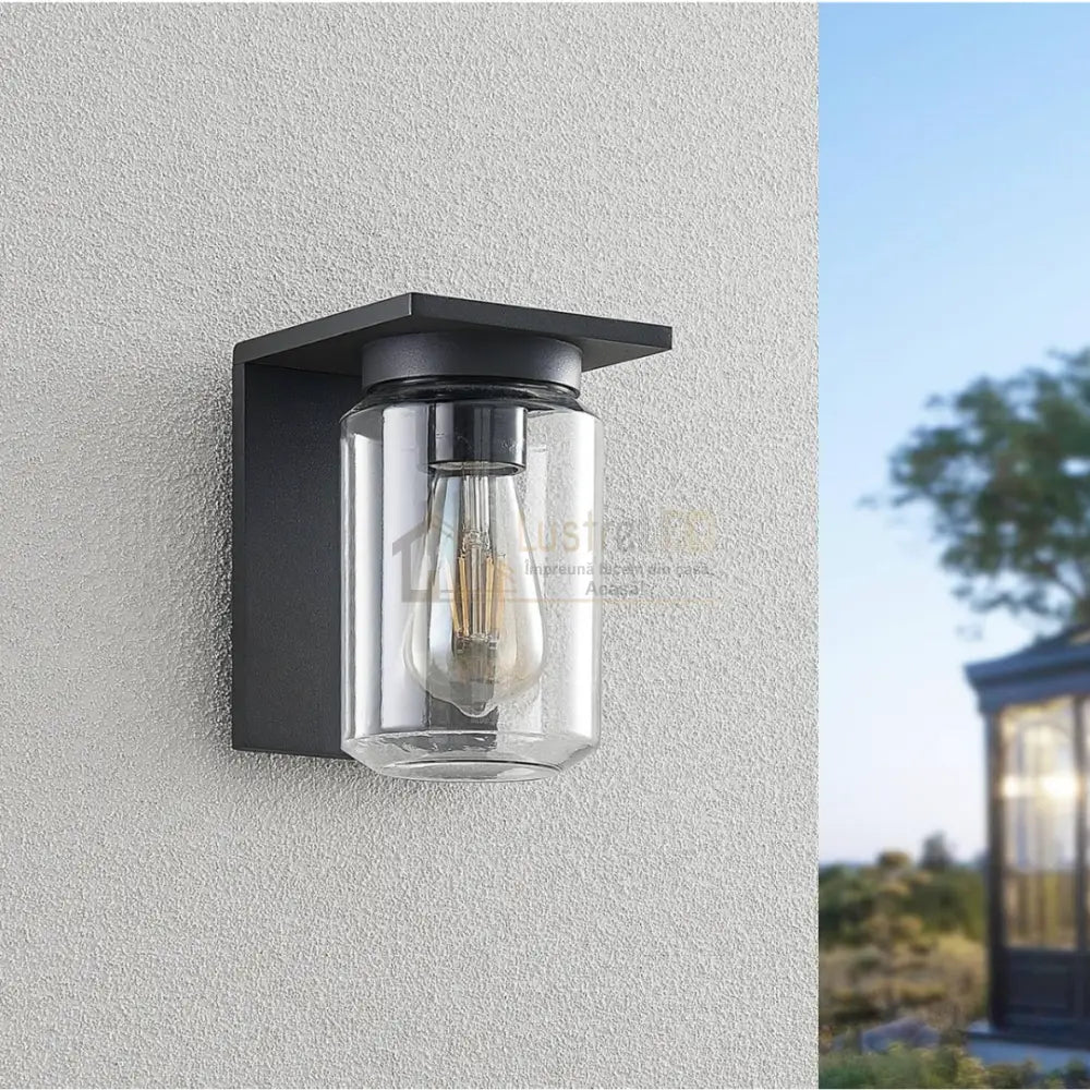Aplica Exterior 1x27 Neagra cu Senzor NEAGRA Wall Light Fixtures