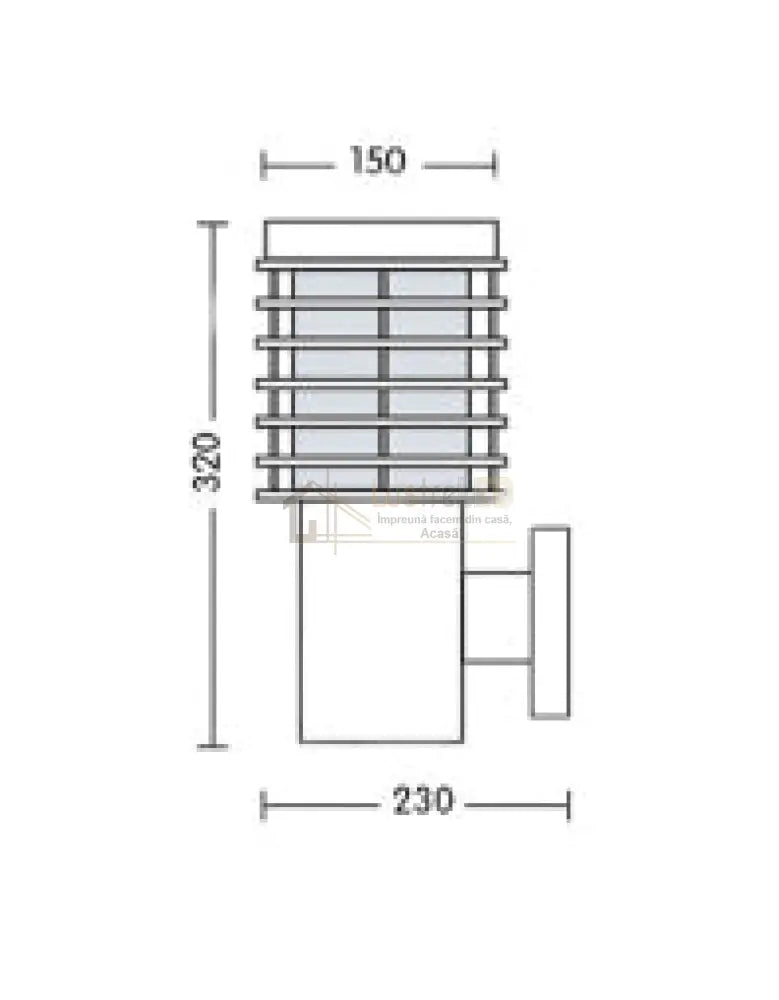 Aplica Exterior Neagra Palmiye-2 Lighting