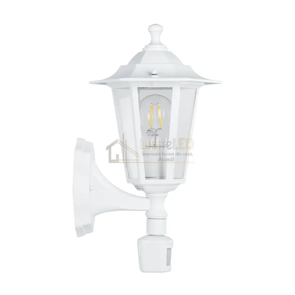Aplica Exterior Tip Felinar cu Senzor LATERNA 5 White ALBA / APLICA PERETE Wall Light Fixtures