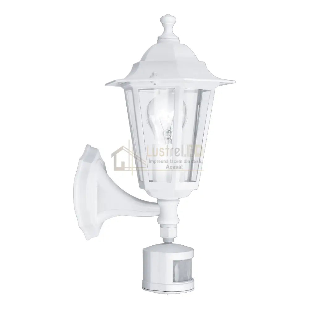 Aplica Exterior Tip Felinar cu Senzor LATERNA 5 White ALBA / APLICA PERETE Wall Light Fixtures
