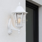 Aplica Exterior Tip Felinar cu Senzor NAVEDO White ALBA / APLICA PERETE Wall Light Fixtures