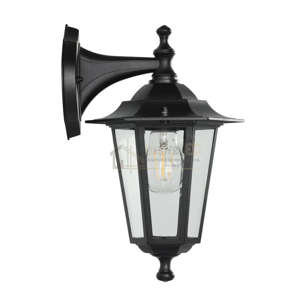 Aplica Exterior Tip Felinar LATERNA 4 Black 35CM NEAGRA / APLICA PERETE Wall Light Fixtures