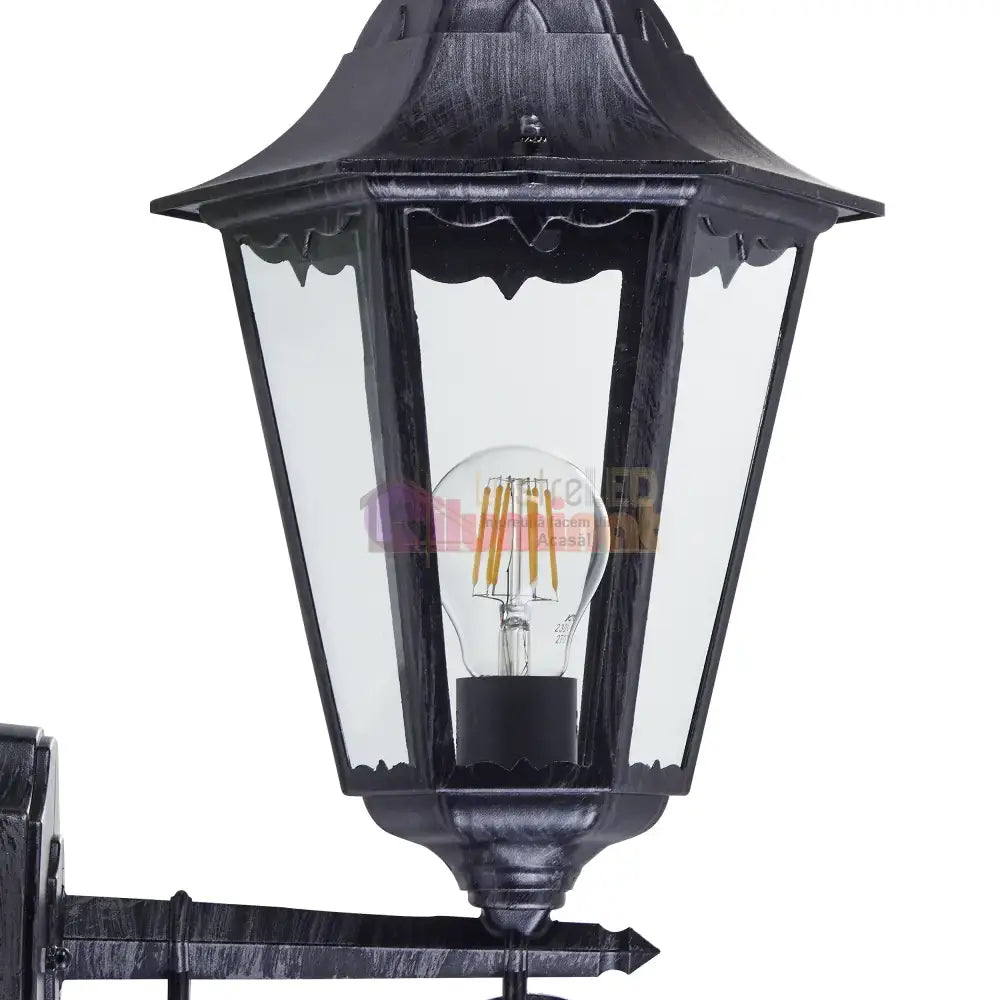 Aplica Exterior Tip Felinar NAVEDO Black & Silver 47CM NEAGRA / APLICA PERETE Wall Light Fixtures