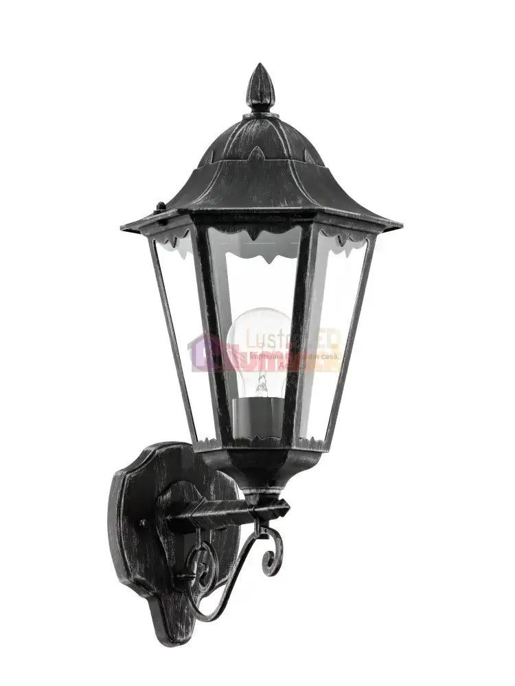 Aplica Exterior Tip Felinar NAVEDO Black & Silver 47CM NEAGRA / APLICA PERETE Wall Light Fixtures