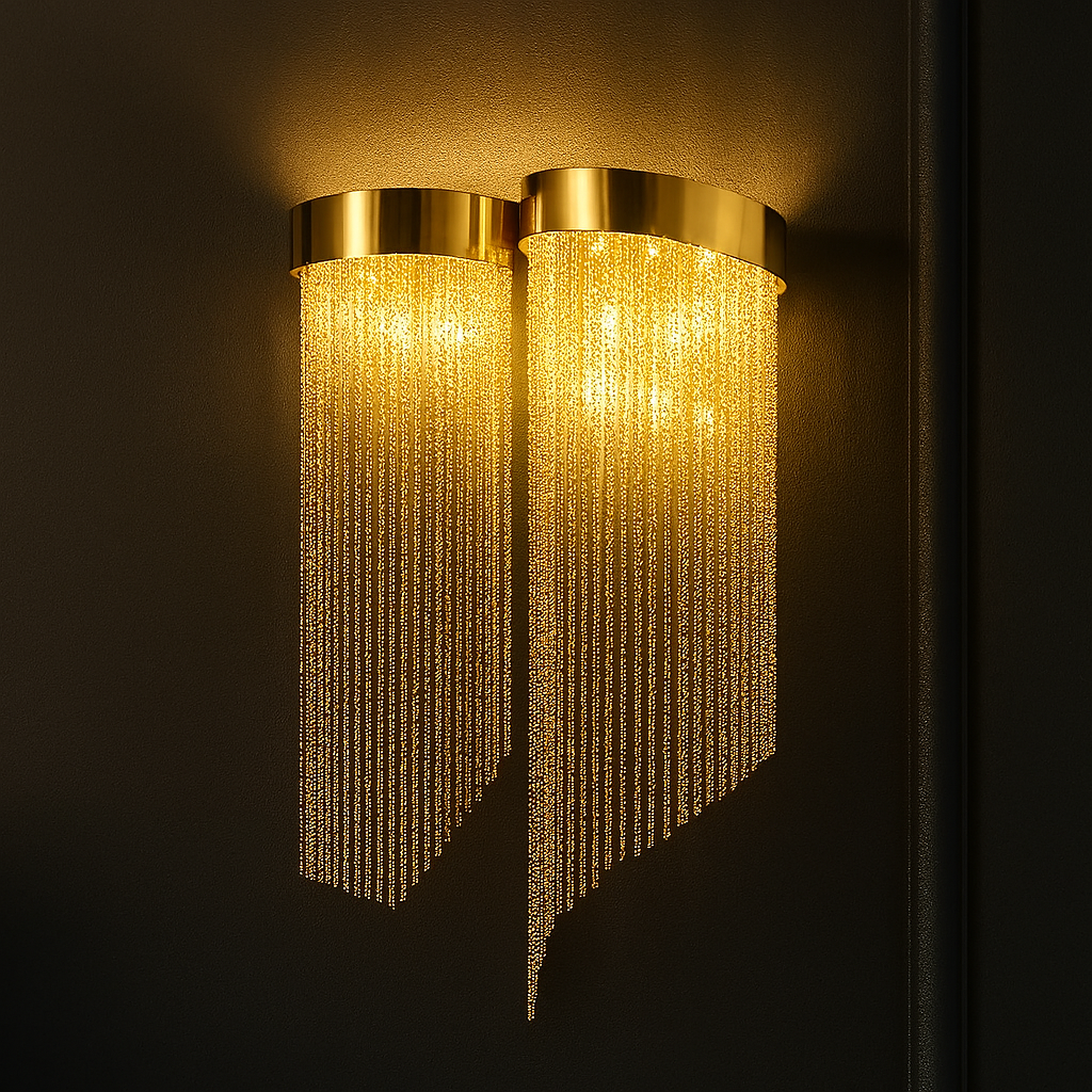 Aplica Perete Golden Chains Deluxe 2xE14