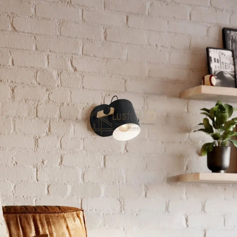 Aplica HORNWOOD Black 17CM EGLO NEAGRA / APLICA PERETE / VINTAGE SI RETRO DESIGN Wall Light Fixtures
