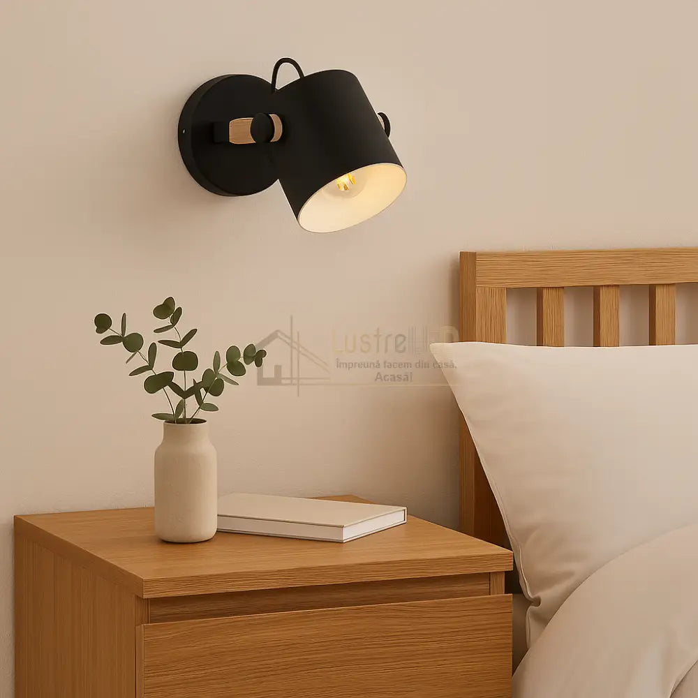 Aplica HORNWOOD Black 17CM EGLO NEAGRA / APLICA PERETE / VINTAGE SI RETRO DESIGN Wall Light Fixtures