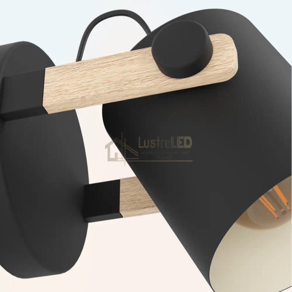Aplica HORNWOOD Black 17CM EGLO NEAGRA / APLICA PERETE / VINTAGE SI RETRO DESIGN Wall Light Fixtures