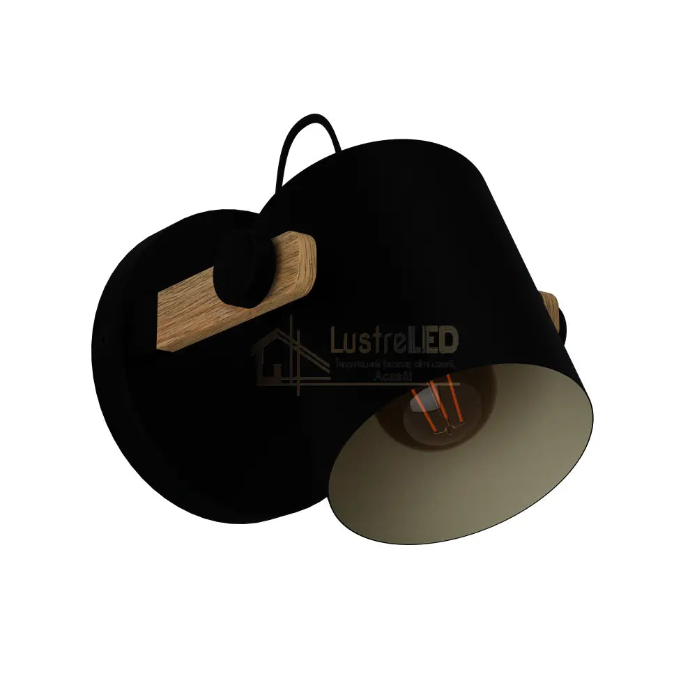 Aplica HORNWOOD Black 17CM EGLO NEAGRA / APLICA PERETE / VINTAGE SI RETRO DESIGN Wall Light Fixtures