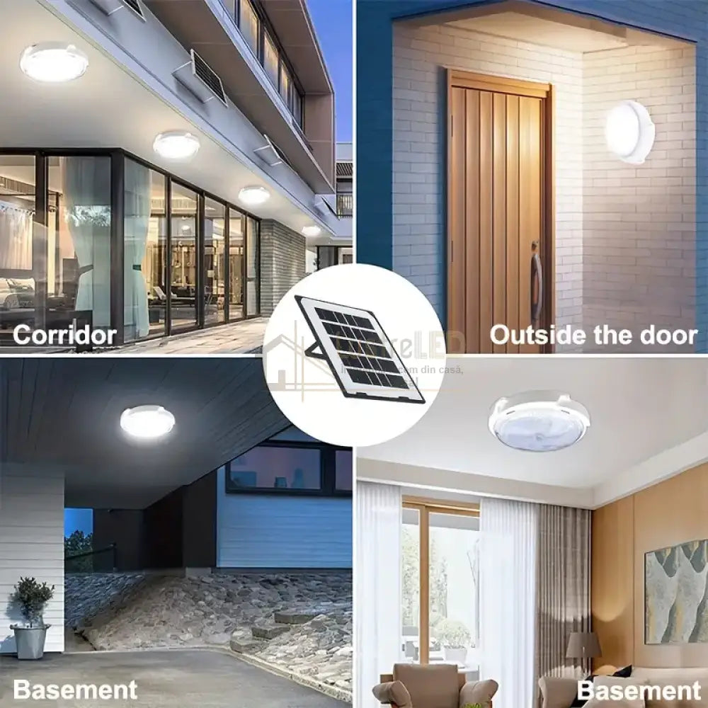 Aplica Led 100W Cu Panou Solar Si Telecomanda