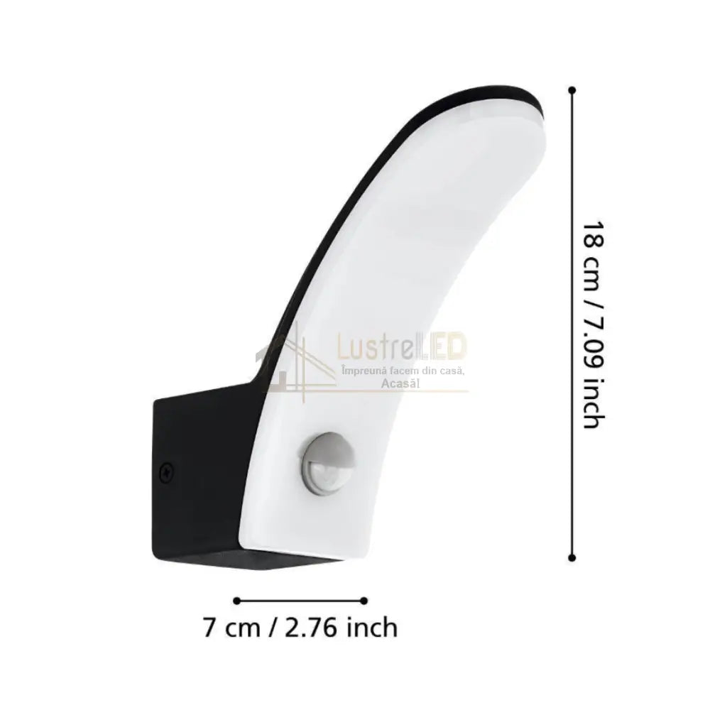Aplica LED 11W EGLO FIUMICINO 98149 Senzor Exterior NEAGRA / APLICA PERETE / ALB CALD Wall Light Fixtures