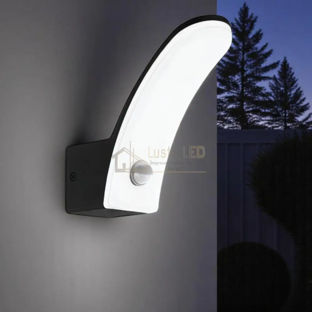 Aplica LED 11W EGLO FIUMICINO 98149 Senzor Exterior NEAGRA / APLICA PERETE / ALB CALD Wall Light Fixtures