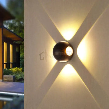 Aplica Led 12W 4 Zone Exterior Neagra Wall Light Fixtures