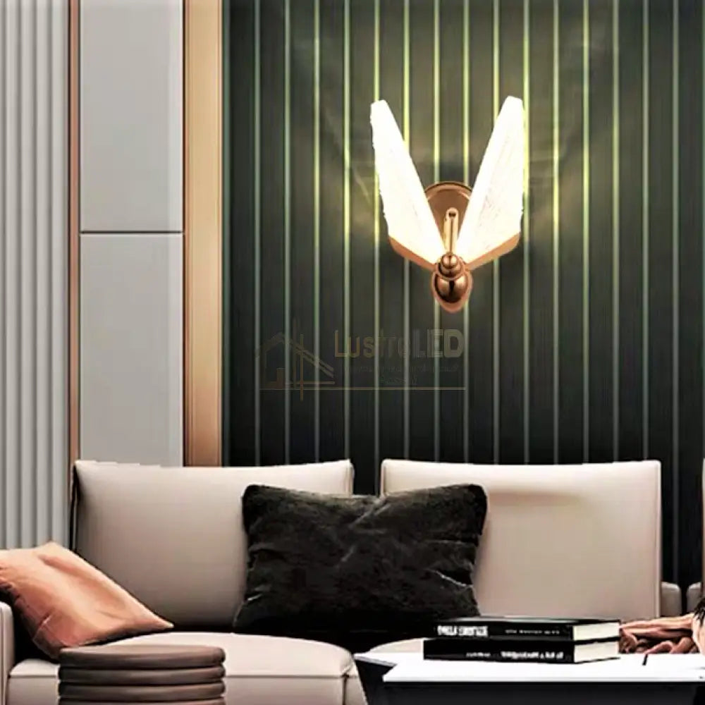 Aplica Led 12W Butterfly Gold Wall Light Fixtures