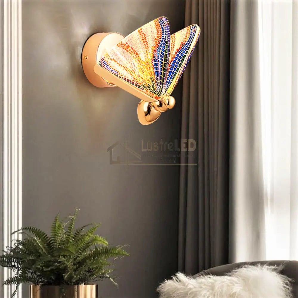 Aplica Led 12W Butterfly Gold Wall Light Fixtures