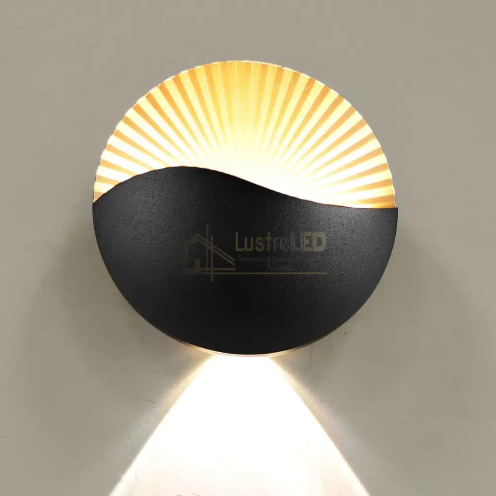 Aplica Led 12W Coral Black Exterior Wall Light Fixtures