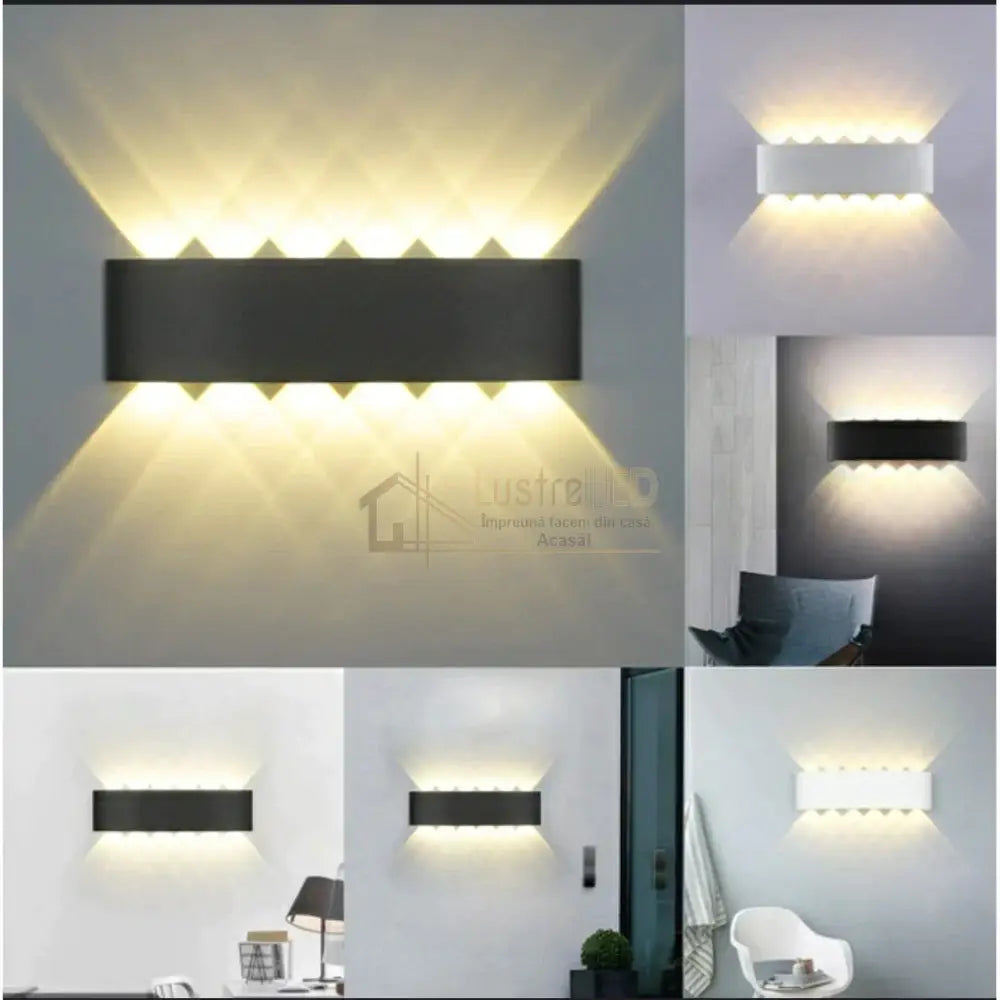 Aplica Led 12W Trio Exterior Neagra Wall Light Fixtures