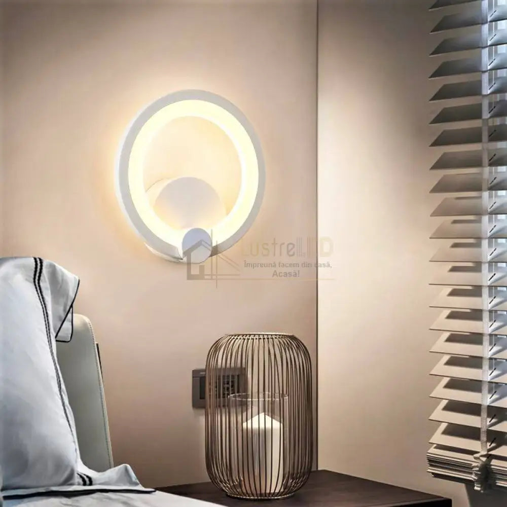 Aplica Led 13W Round Alba Cu 3 Lumini Echivalent 120W Wall Light Fixtures