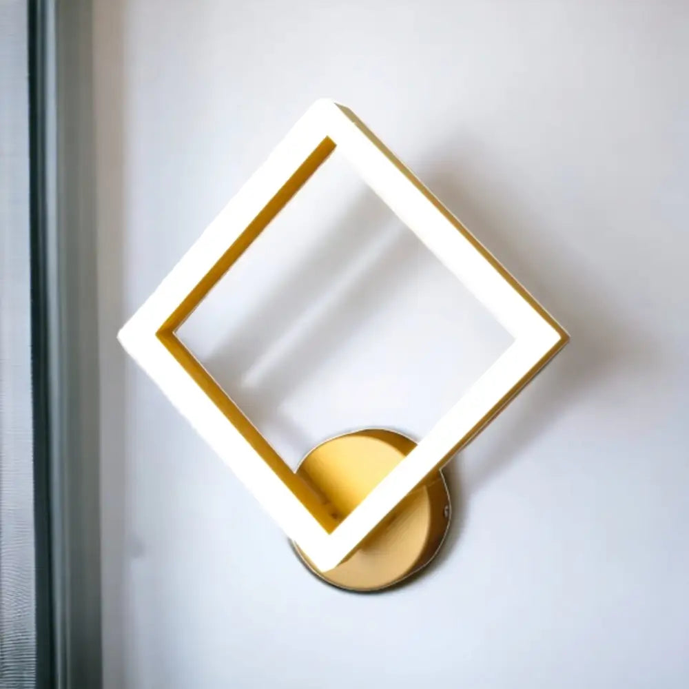 Aplica Led 15W Premium Diamond Design 3 Functii 5207 Aurie / Aplica Perete Circle Design Wall Light