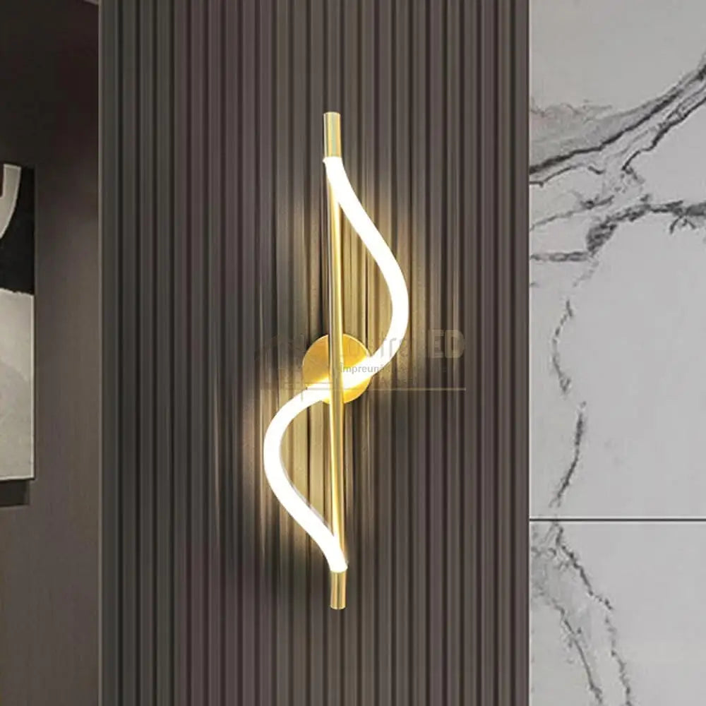 Aplica Led 16W Nordic Style Light Tube R9156/610 Gold Wall Fixtures