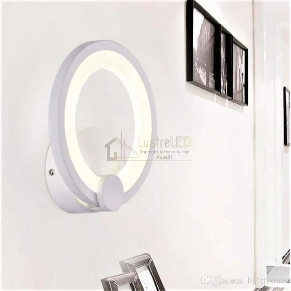 Aplica Led 16W Round Alba 3 Functii Echivalent 150W Wall Light Fixtures