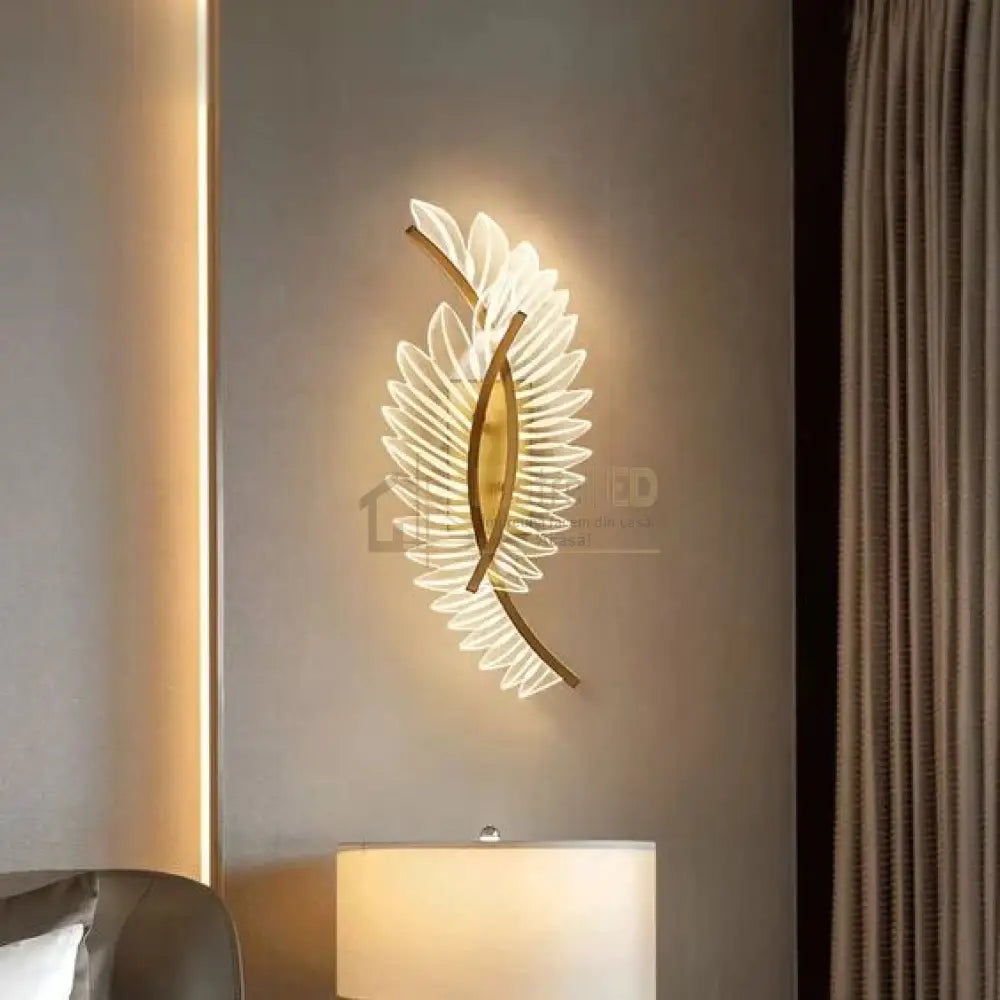 Aplica Led 18W Angel Wings Gold Echivalent 150W Wall Light Fixtures