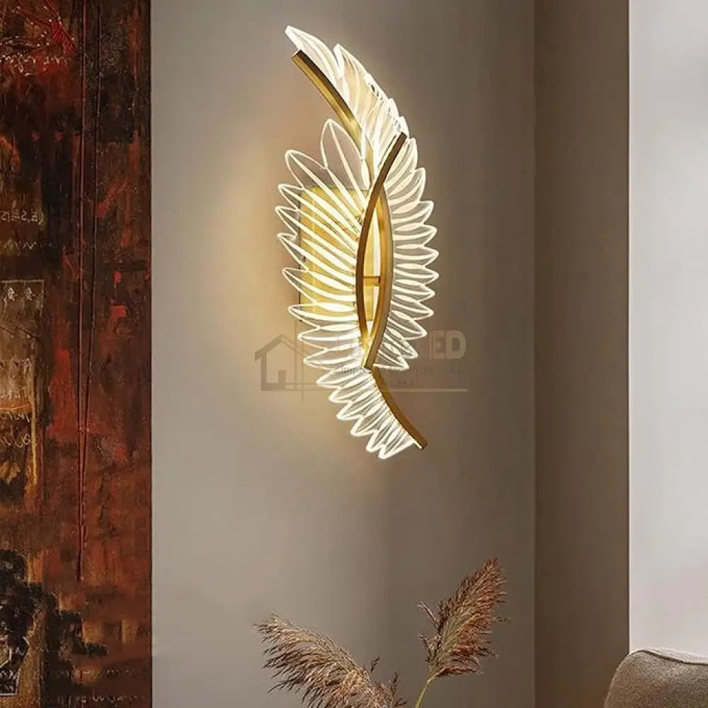 Aplica Led 18W Angel Wings Gold Echivalent 150W Wall Light Fixtures