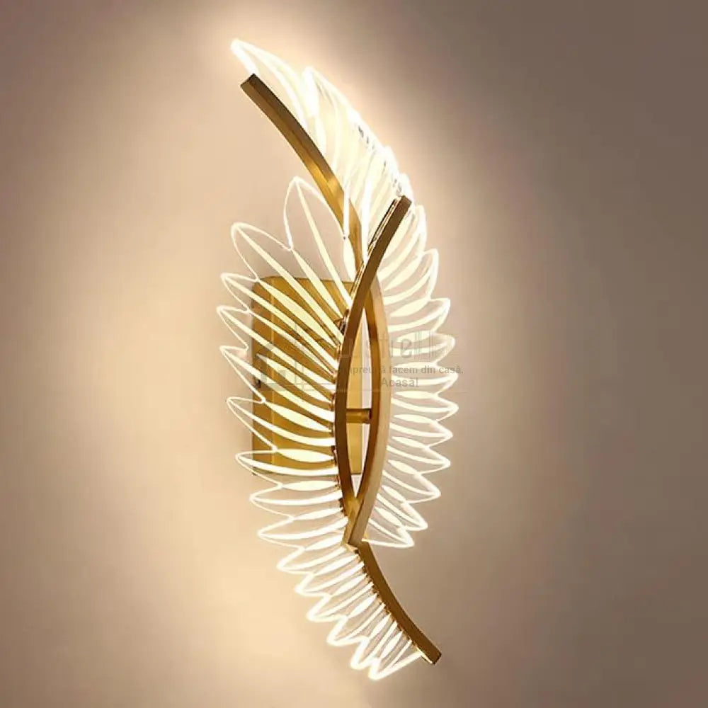 Aplica Led 18W Angel Wings Gold Echivalent 150W Wall Light Fixtures