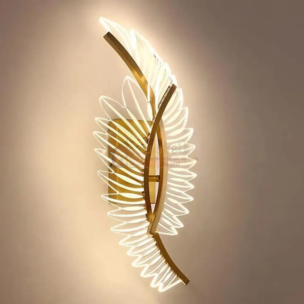 Aplica Led 18W Angel Wings Gold Echivalent 150W Wall Light Fixtures