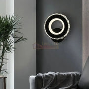 Aplica Led 18W Cristal Rotunda Black Cristal / Neagra Aplica Perete Wall Light Fixtures