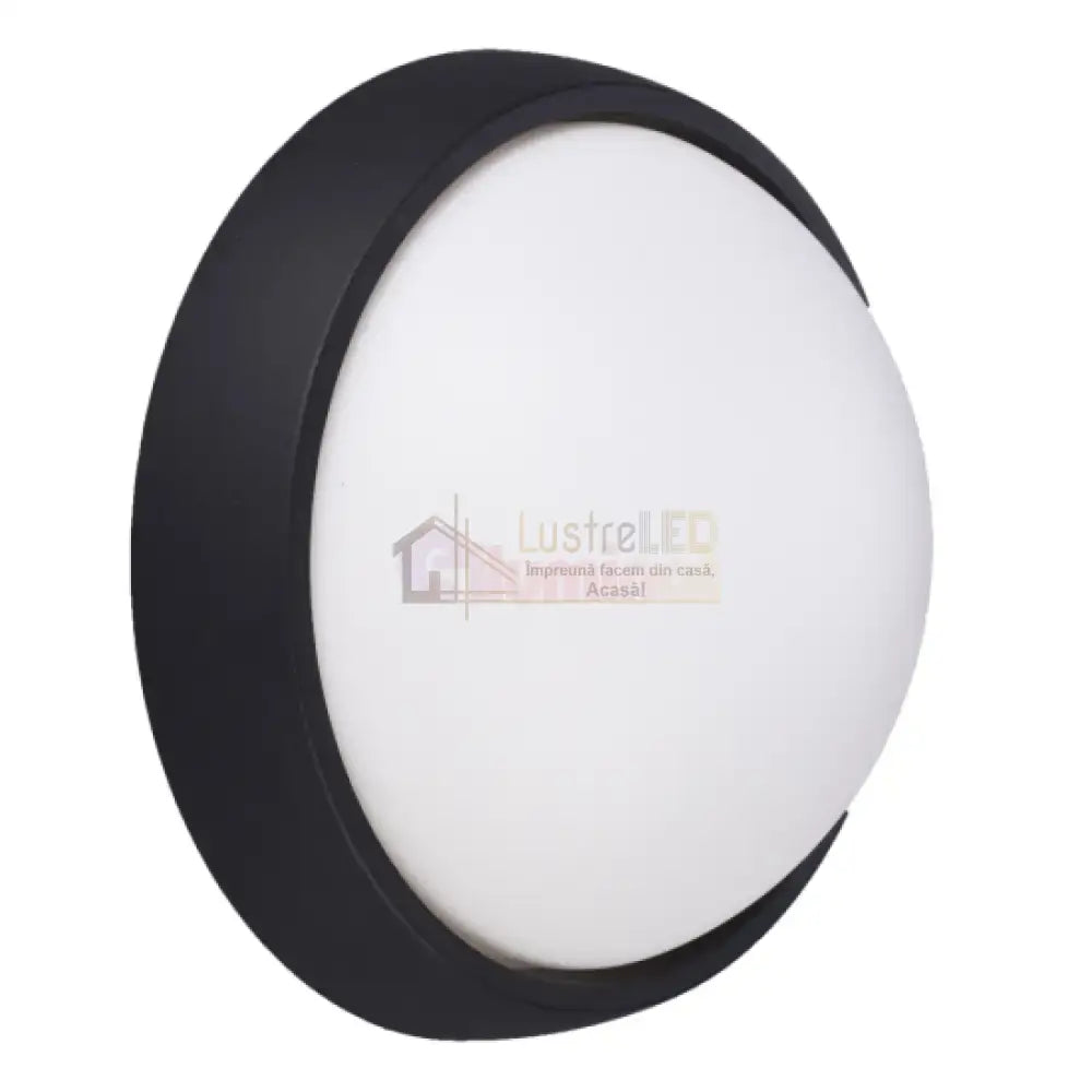 Aplica Led 18W Rotunda Bat Neagra Exterior Lighting Fixtures